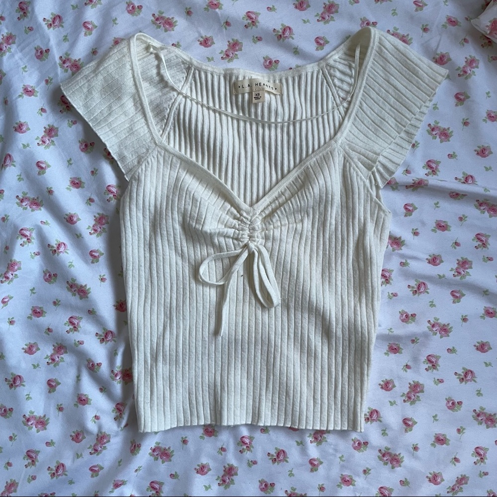 off white / beige la heart top